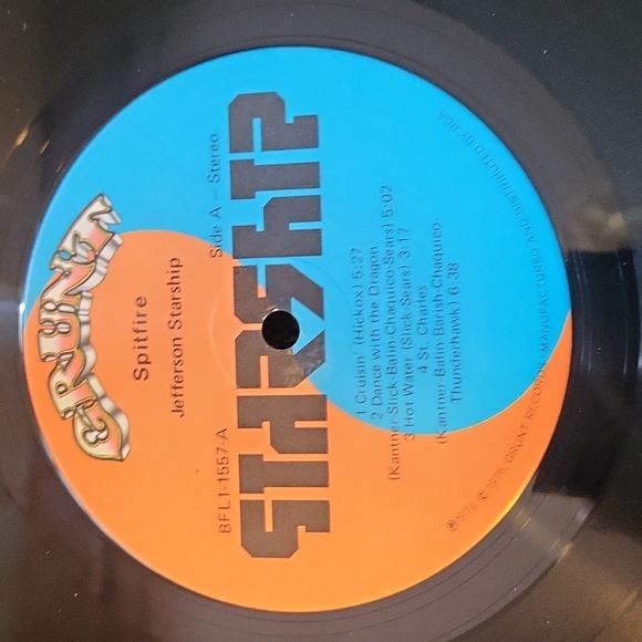 Jefferson Starship Spitfire LP Vinyl 1976 Grunt Records by RCA Records New York - Picture 8 of 14